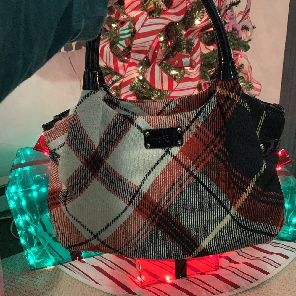 Rare Kate Spade Stevie Flannel Plaid Purse